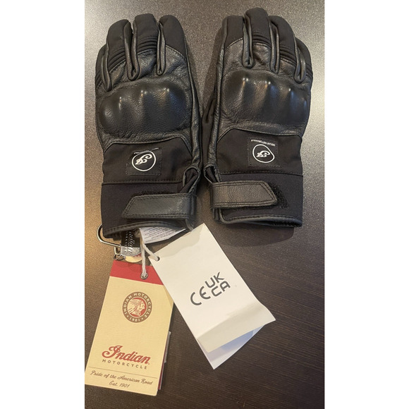 Indian Motorcycle Men's Small Softshell Glove Black 2862850 - Picture 1 of 5